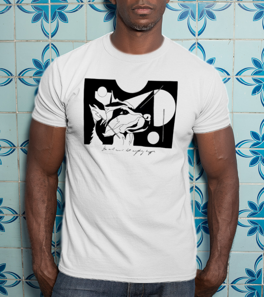Wolf You Will Never Let Anything Happen Abstract Art Geometric Shapes T-Shirt