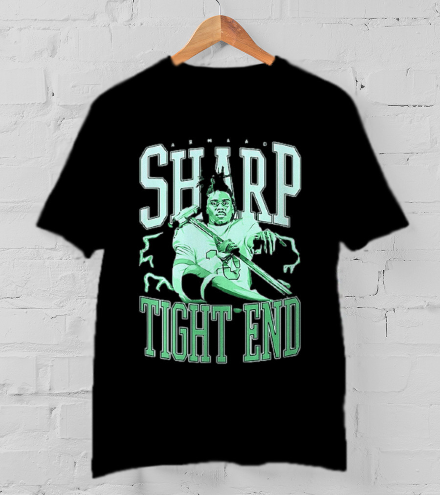Armaad Sharp Football Player Graphic With Hammer And Electric Aura T-Shirt