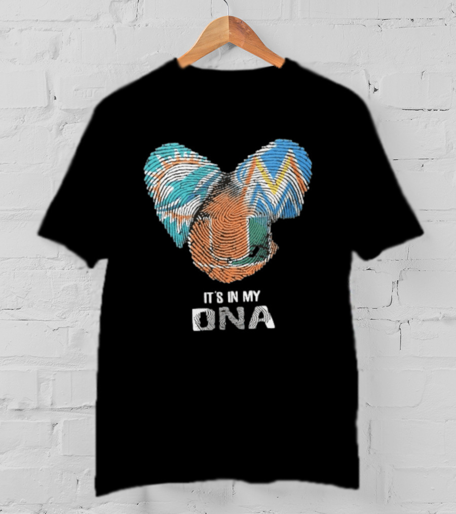 Dolphins Marlins Hurricanes It's In My DNA Fingerprint T-Shirt
