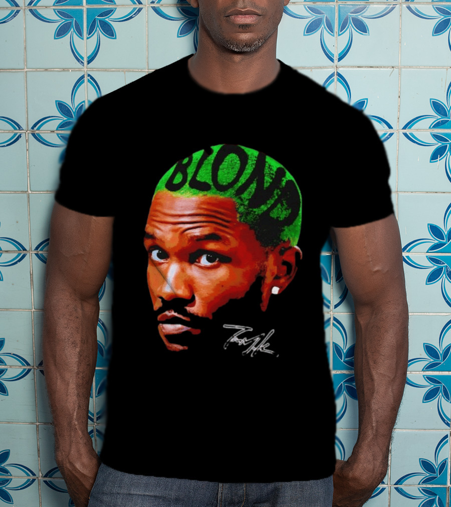 Frank Ocean Blond Album Cover Green Hair R&B Music T-Shirt
