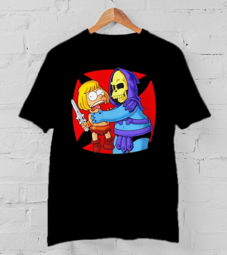 He Man Skeletor Masters Of The Universe Bart Simpson Mashup T-Shirt