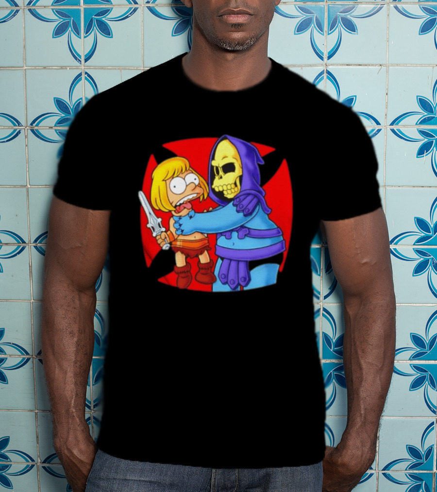 He Man Skeletor Masters Of The Universe Bart Simpson Mashup T-Shirt