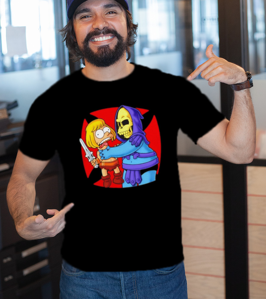 He Man Skeletor Masters Of The Universe Bart Simpson Mashup T-Shirt