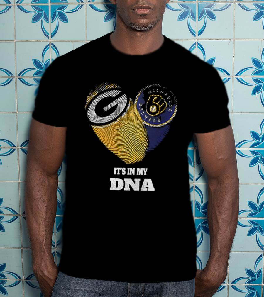 It Is In My DNA Green Bay Packers Milwaukee Brewers T-Shirt