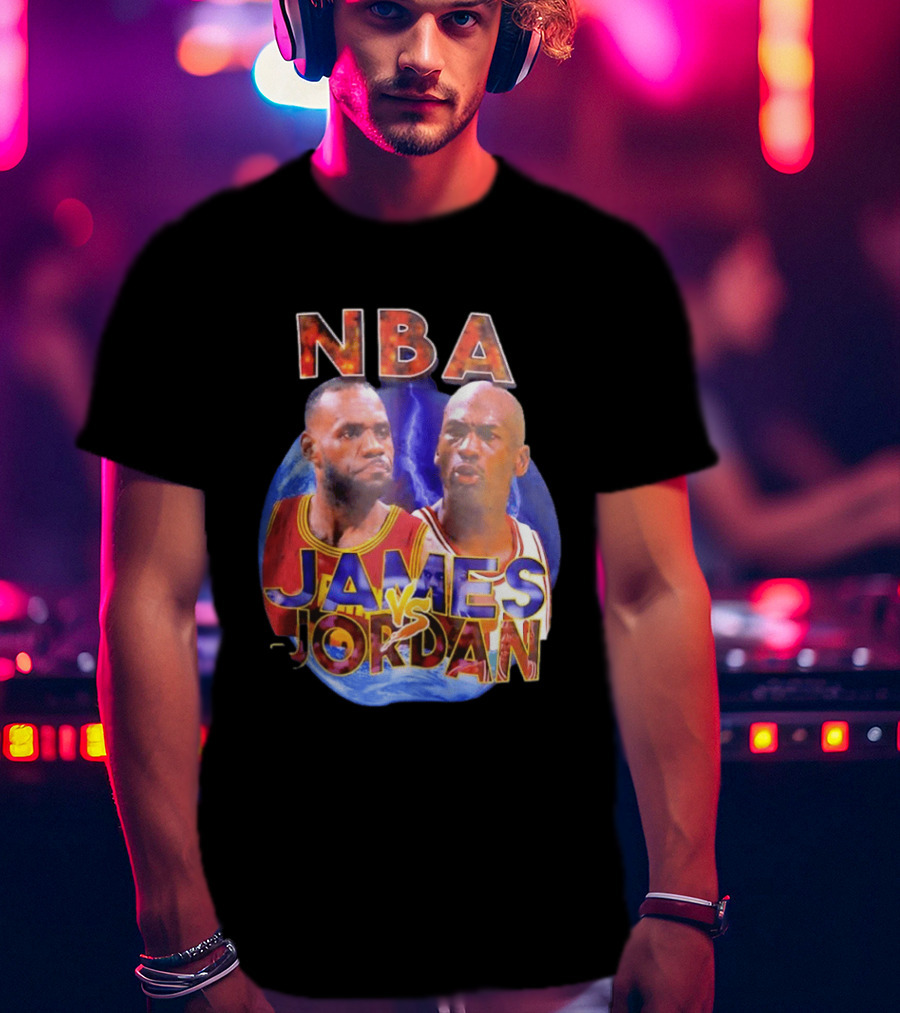 NBA LeBron James Vs Michael Jordan Cleveland Cavaliers Chicago Bulls T-Shirt