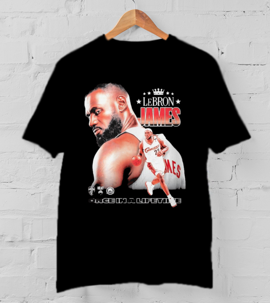 LeBron James Cleveland Cavaliers Once In A Lifetime NBA Heat Championships T-Shirt