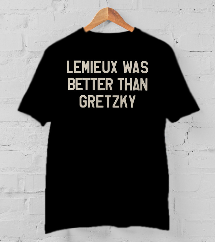 Lemieux Was Better Than Gretzky Hockey Debate Iconic Comparison T-Shirt
