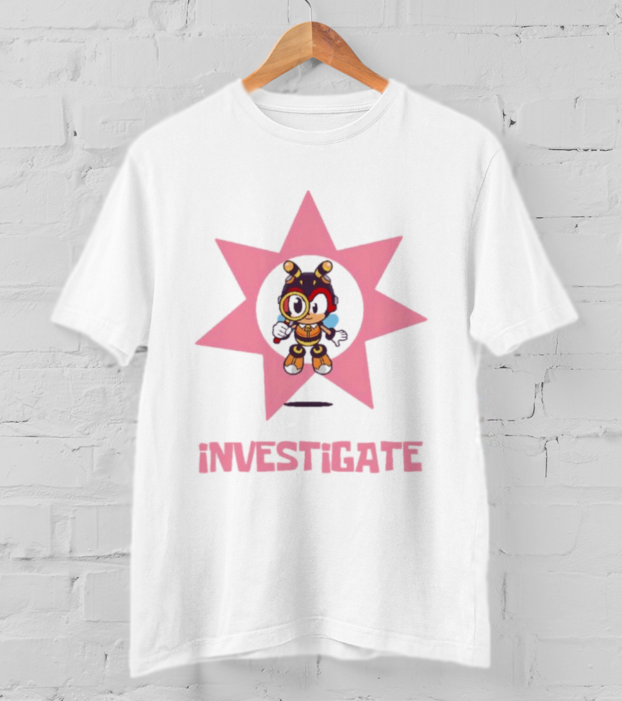 INVESTiGATE Charmy Bee Star Emblem Detective T-Shirt