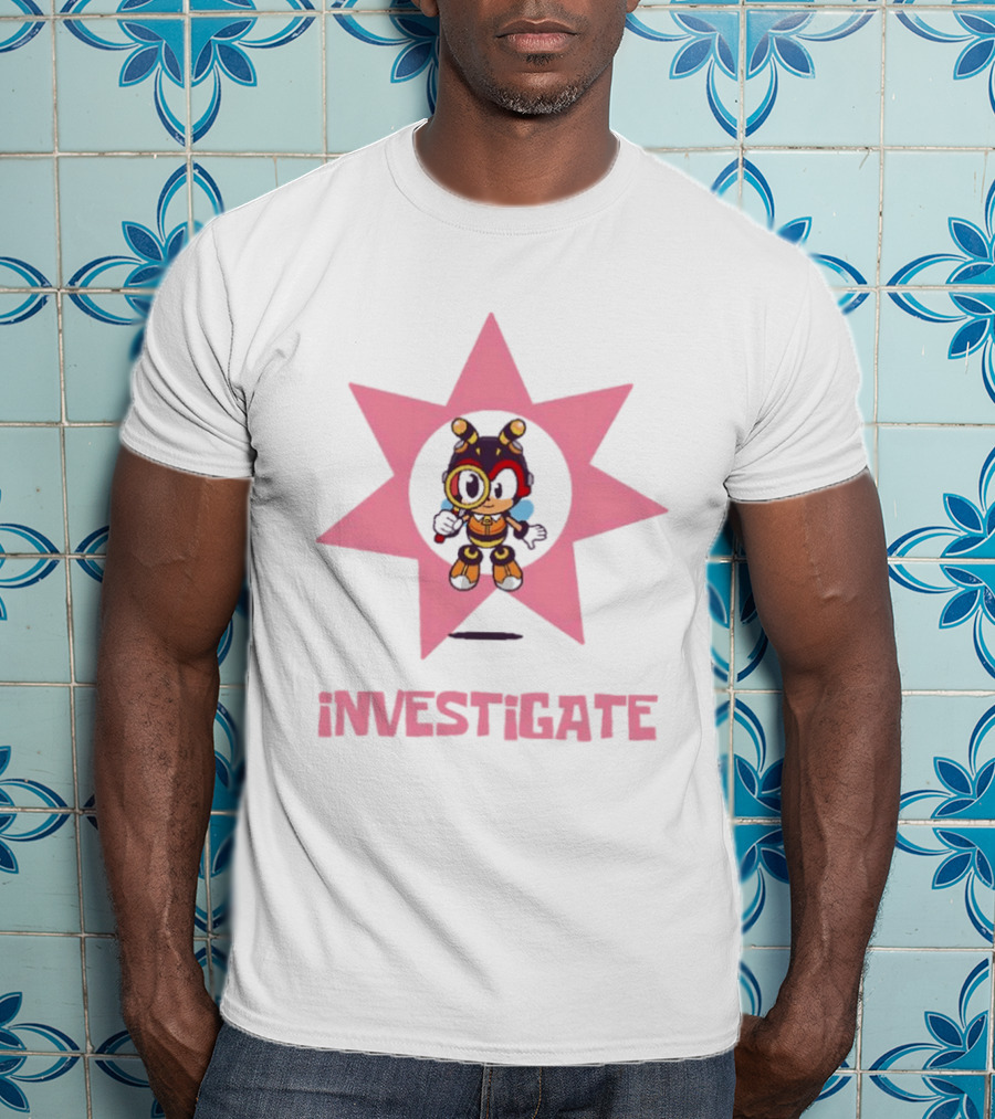 INVESTiGATE Charmy Bee Star Emblem Detective T-Shirt