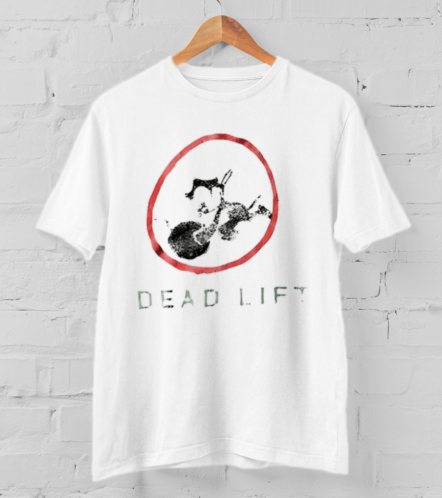 Felix The Cat Dead Lift Red Circle Weightlifting T-Shirt