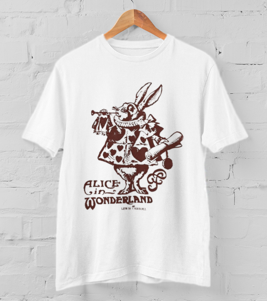 White Rabbit Alice In Wonderland Lewis Carroll T-Shirt