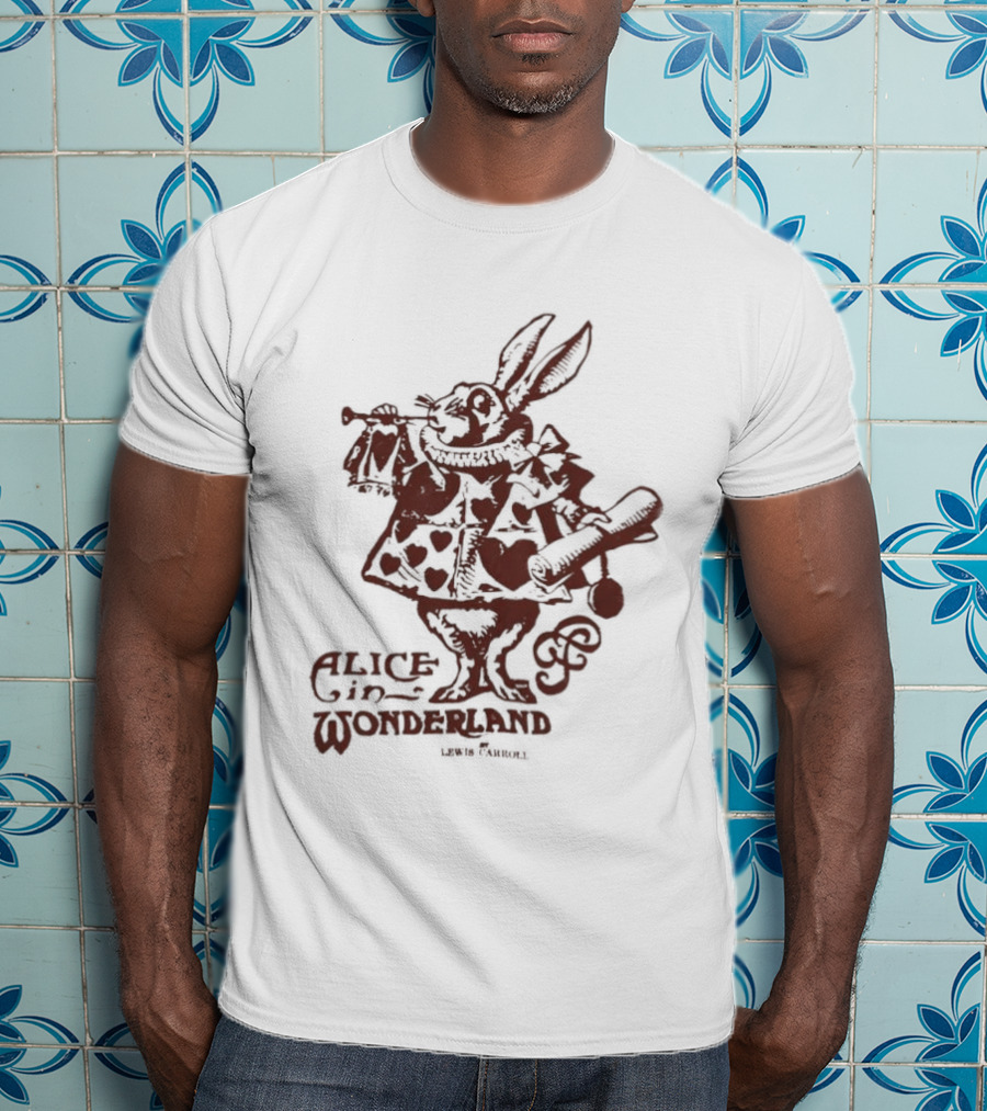 White Rabbit Alice In Wonderland Lewis Carroll T-Shirt