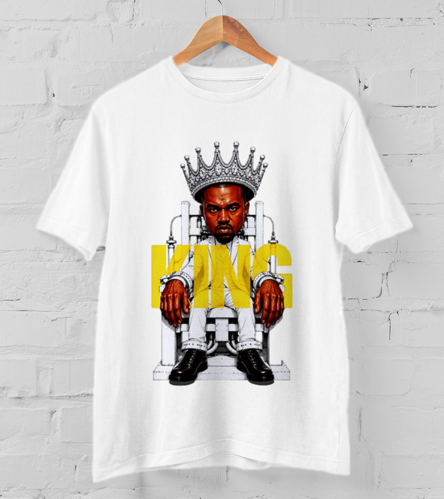 Kanye West King Chair Illustration With Crown T-Shirt