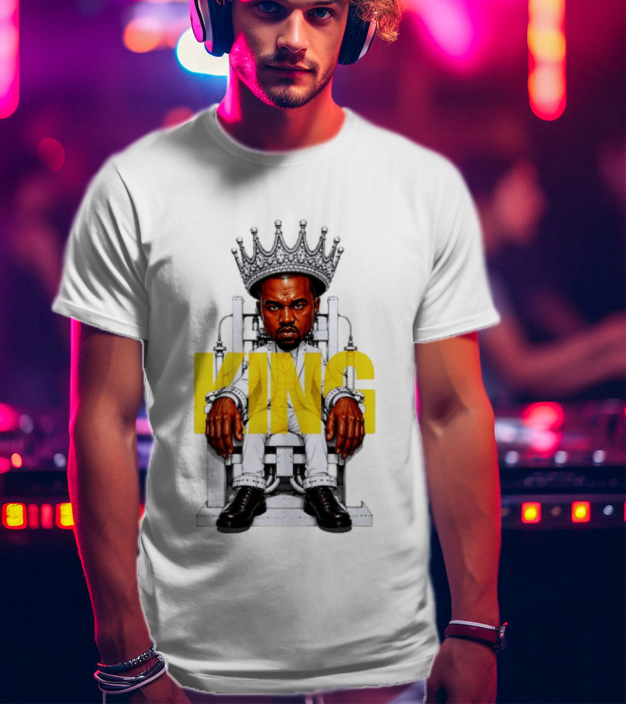Kanye West King Chair Illustration With Crown T-Shirt