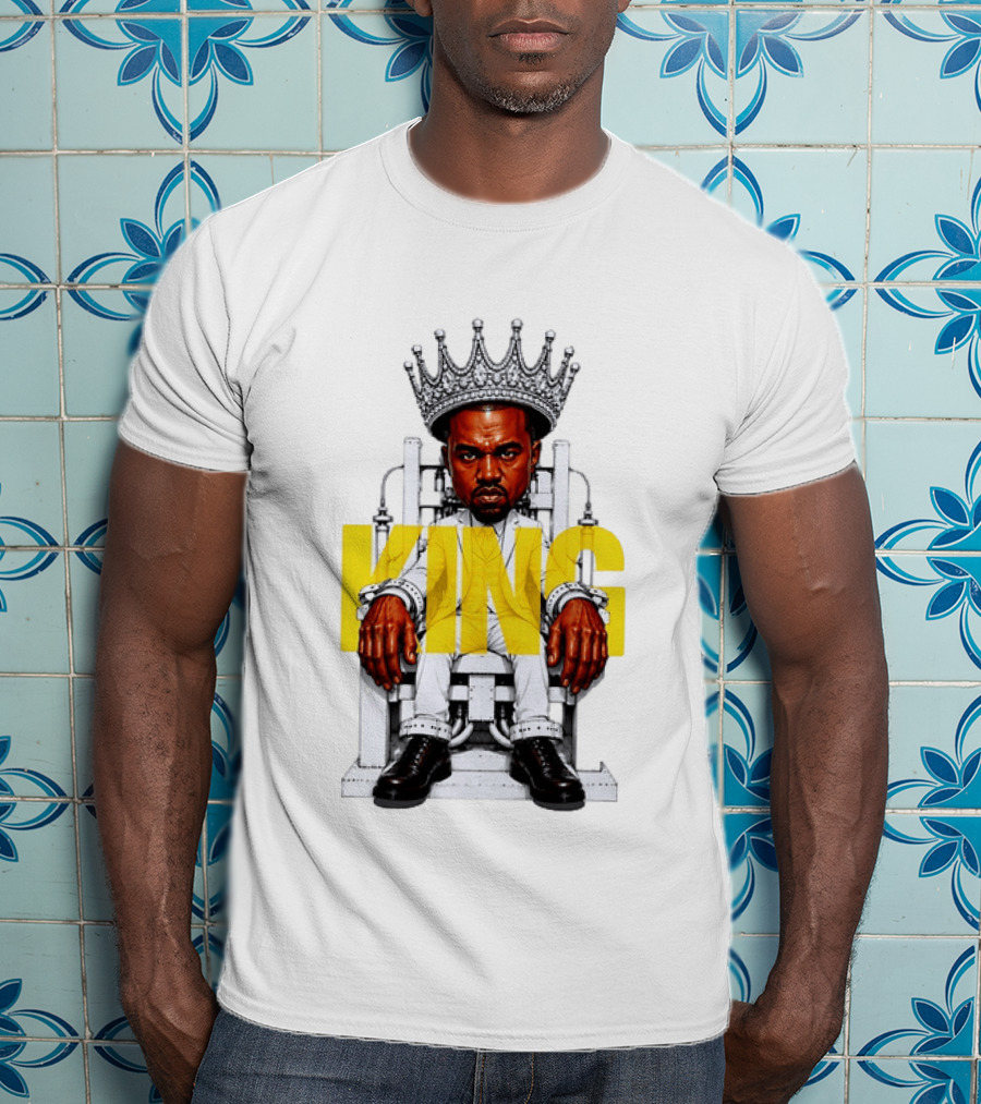 Kanye West King Chair Illustration With Crown T-Shirt