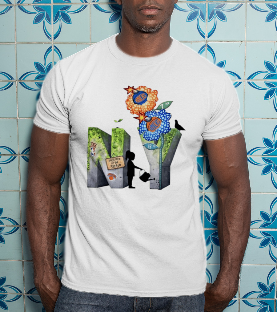 New York Knicks Welcome To The Garden 75th Anniversary 33 Seventh Avenue T-Shirt