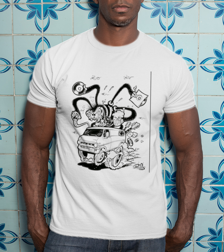 Spider 45 Fuzz Ford Tentacles Creature Adventure T-Shirt