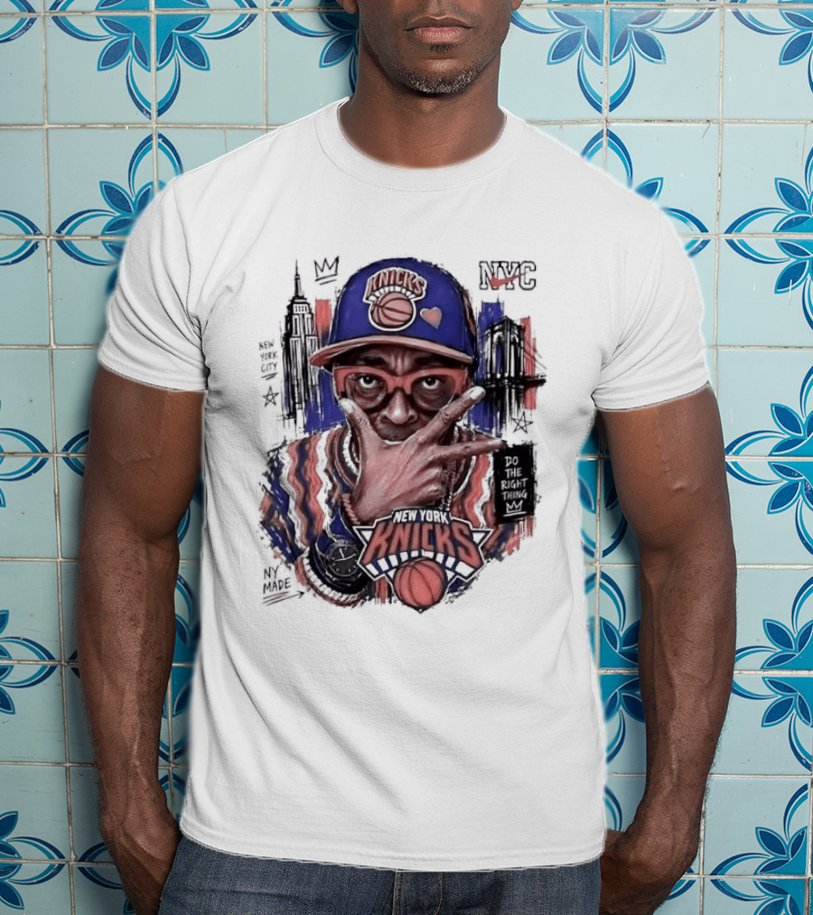 Spike Lee New York Knicks Do The Right Thing Madison Square Garden NYC Basketball T-Shirt