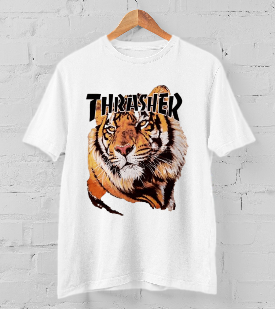 Tiger Thrasher Magazine Wildlife Nature Animal Orange Color T-Shirt