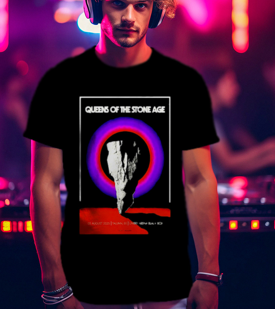 Queens Of The Stone Age 02 August 2025 Tallinn EE LHF Studio 47 Vintage Circle T-Shirt