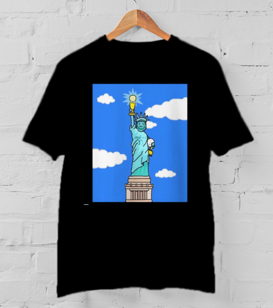 Jalen Brunson Statue Of Liberty New York 11 NBA Trophy T-Shirt