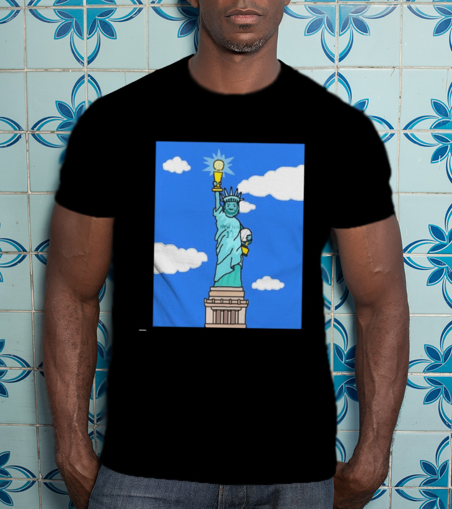 Jalen Brunson Statue Of Liberty New York 11 NBA Trophy T-Shirt
