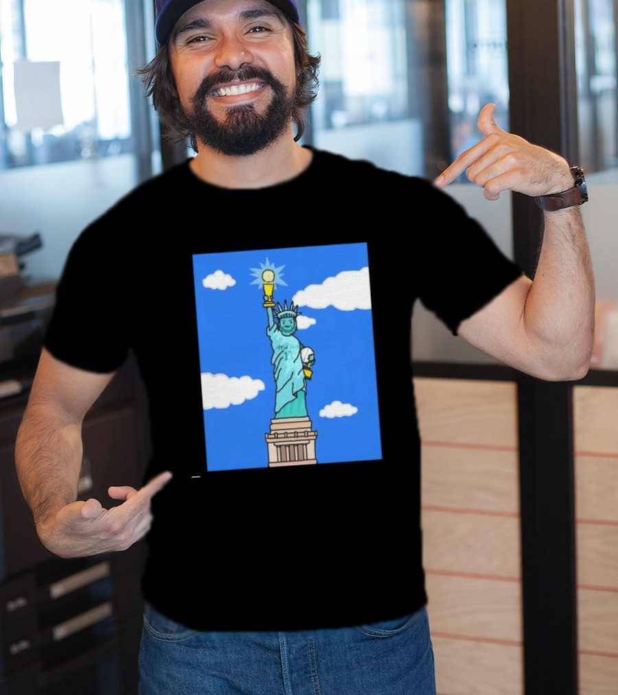 Jalen Brunson Statue Of Liberty New York 11 NBA Trophy T-Shirt