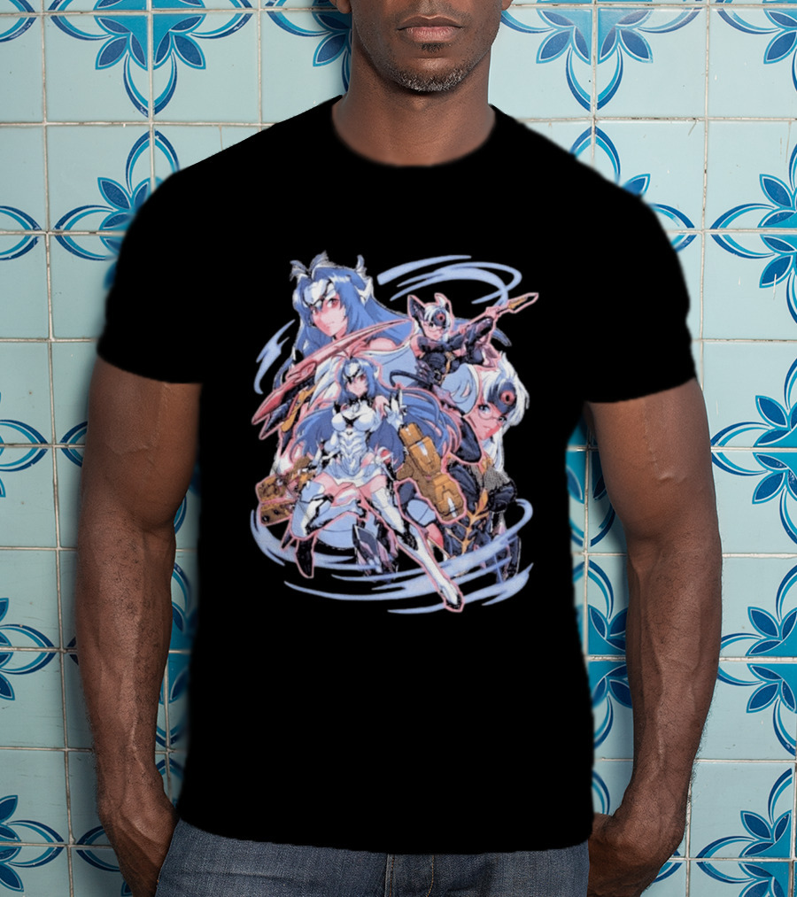 Xenosaga KOS MOS Anime Art Space Robots Heart T-Shirt