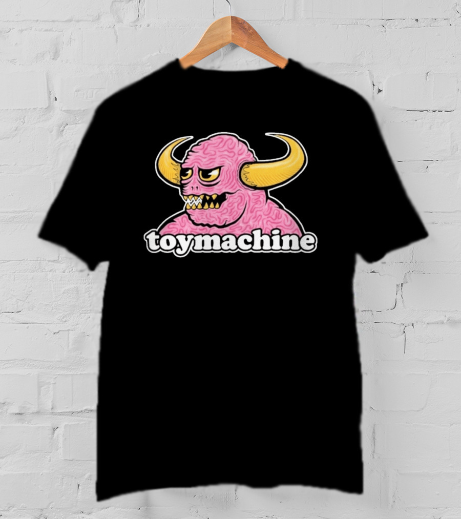 Toy Machine Monster With Horns And Brain Texture T-Shirt