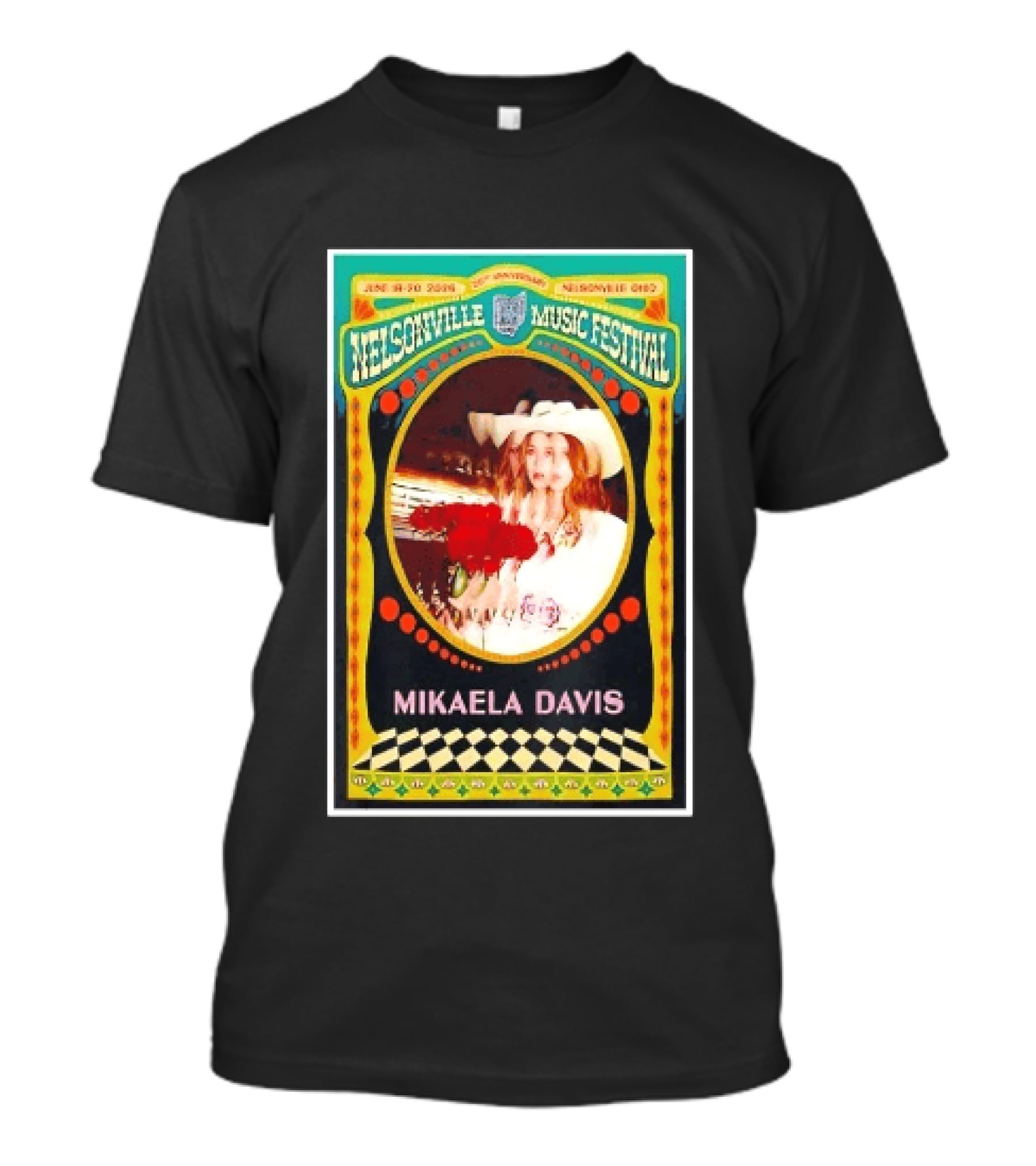 Nelsonville Music Festival 20th Anniversary Mikaela Davis June 18 21 2026 Nelsonville Ohio T-Shirt
