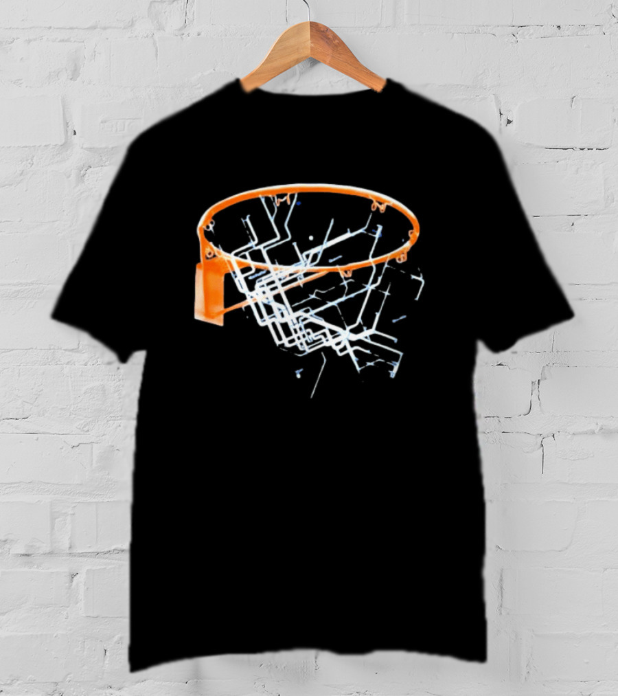 New York City Subway Map Basketball Hoop The Bronx Manhattan Queens T-Shirt