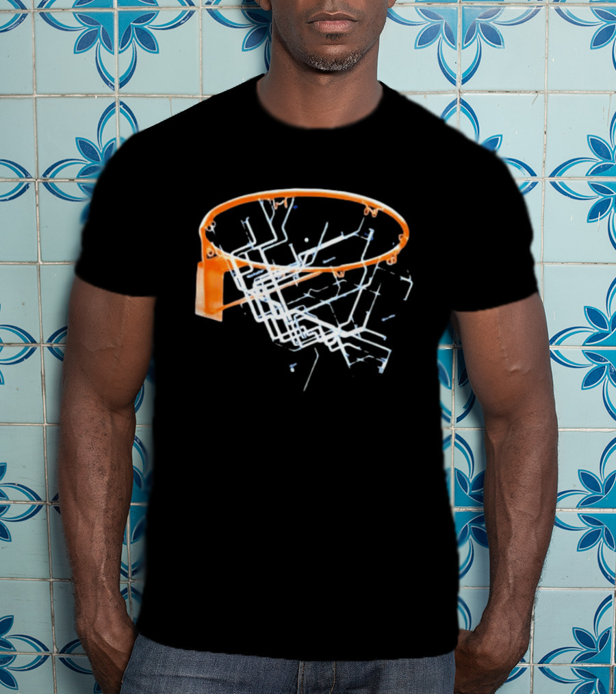 New York City Subway Map Basketball Hoop The Bronx Manhattan Queens T-Shirt