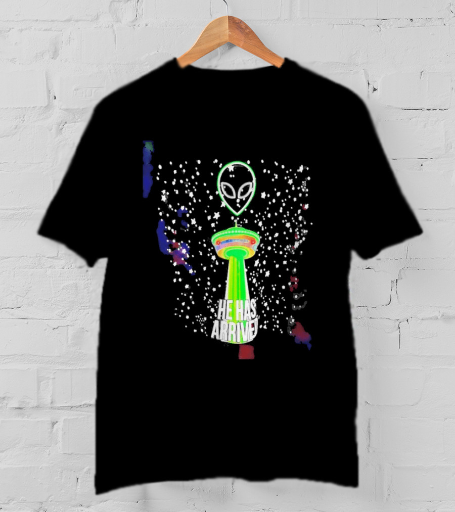 Wemby Spurs Alien He Has Arrived San Antonio Tower NBA Spurs T-Shirt