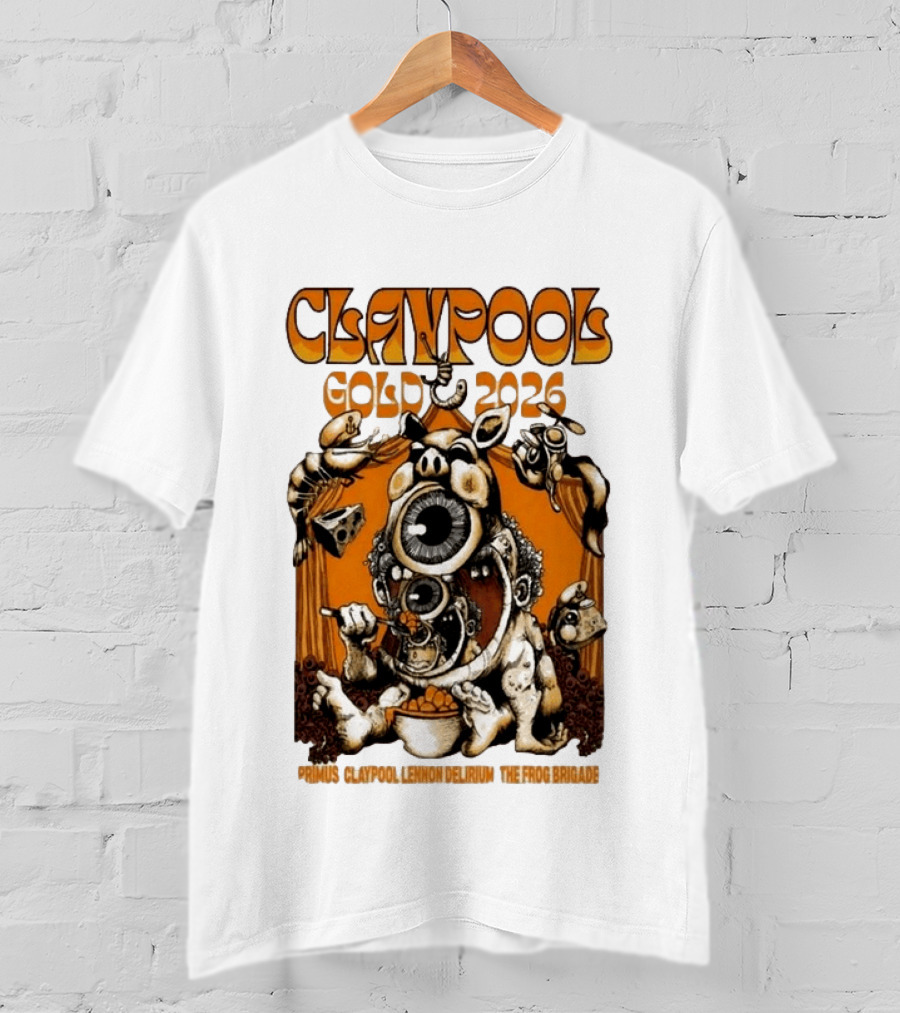 Claypool Cellar Door 2026 Primus Lennon Delirium Frog Brigade T-Shirt