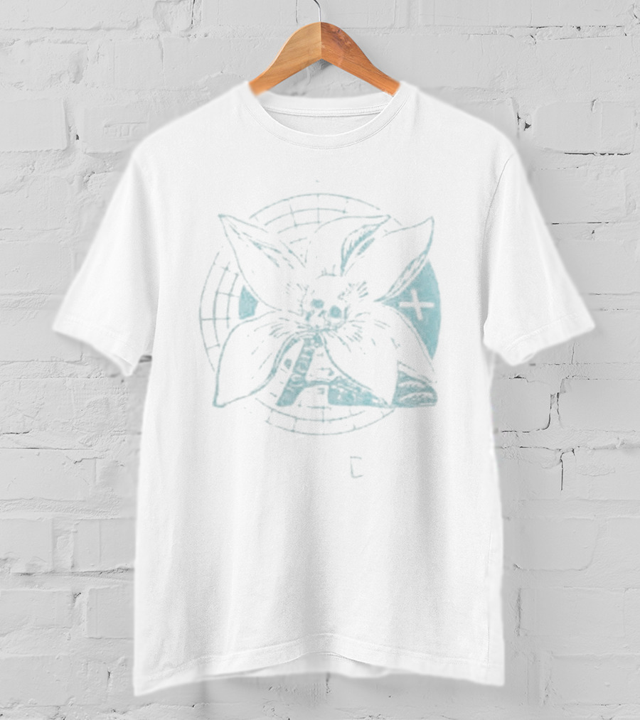Brand New Band Flower Skull And Globe Green Sketch T-Shirt