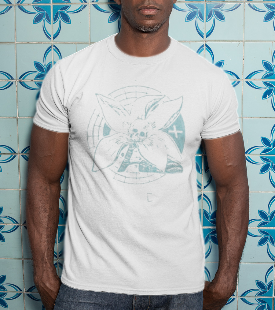 Brand New Band Flower Skull And Globe Green Sketch T-Shirt