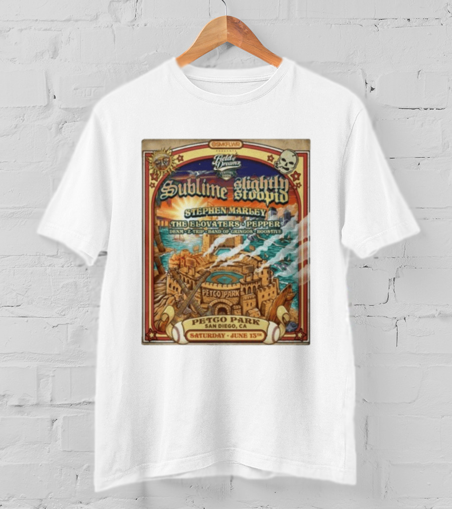 Sublime Slightly Stoopid Stephen Marley At Field Of Dreams Festival Petco Park Saturday June 13Th 2026 T-Shirt
