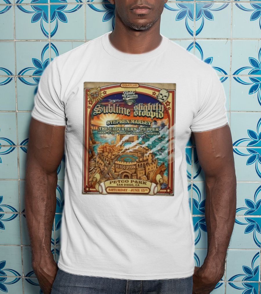 Sublime Slightly Stoopid Stephen Marley At Field Of Dreams Festival Petco Park Saturday June 13Th 2026 T-Shirt