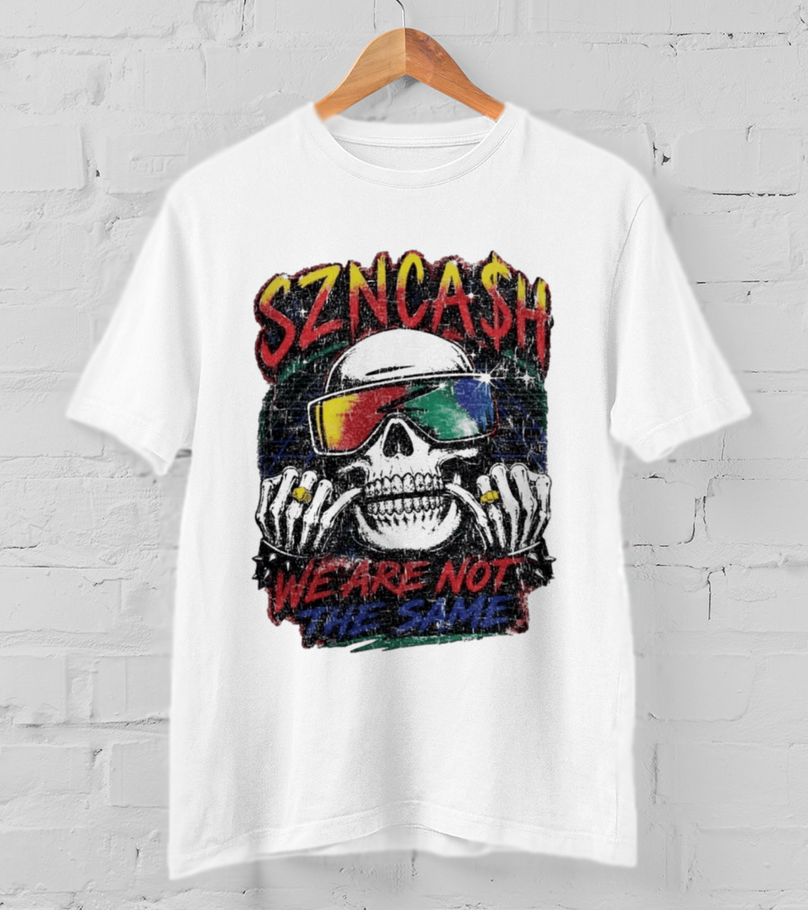 SZNCA$H We Are Not The Same Skull With Sunglasses T-Shirt