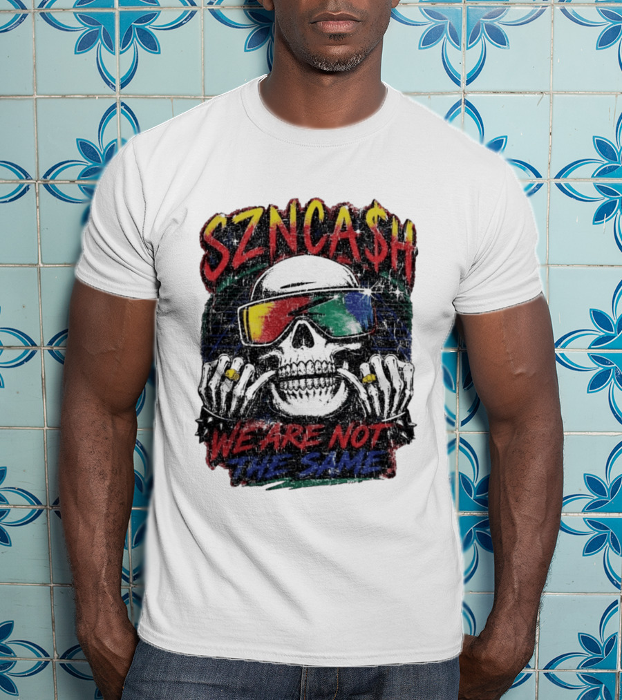 SZNCA$H We Are Not The Same Skull With Sunglasses T-Shirt