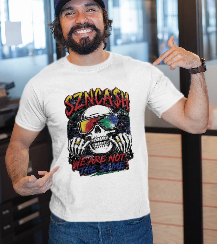SZNCA$H We Are Not The Same Skull With Sunglasses T-Shirt