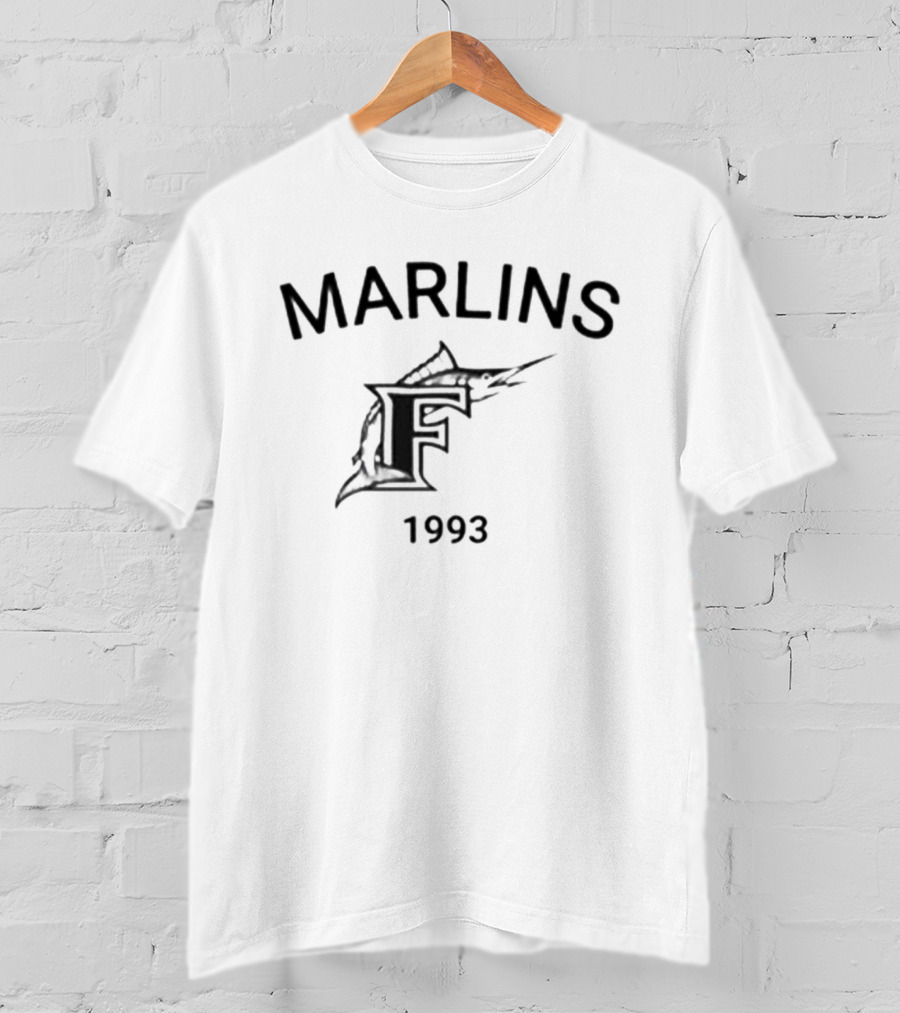 Marlins F 1993 Retro Vintage Baseball T-Shirt