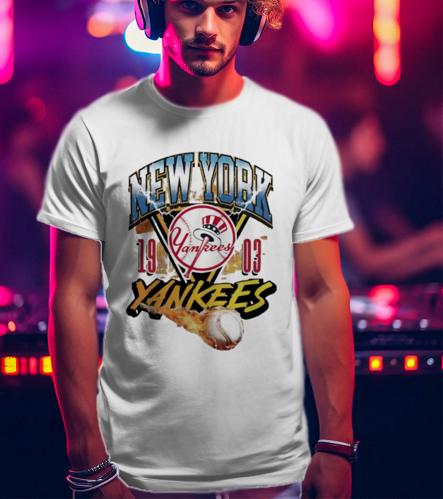 New York Yankees 1903 Fireball Baseball Yankees T-Shirt
