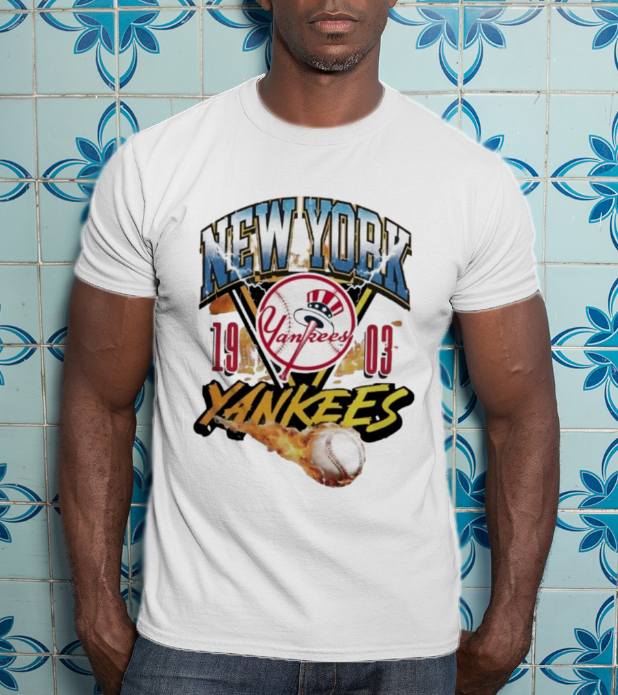 New York Yankees 1903 Fireball Baseball Yankees T-Shirt