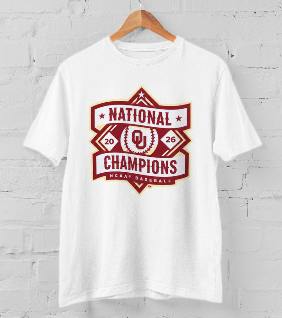 Oklahoma Sooners 2026 National Champions NCAA Baseball T-Shirt