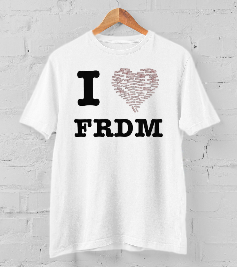 I Heart FRDM Supermade Clothing Heart T-Shirt