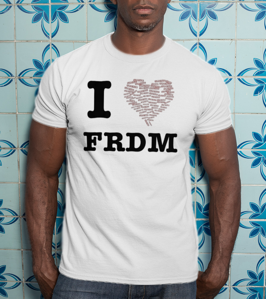 I Heart FRDM Supermade Clothing Heart T-Shirt