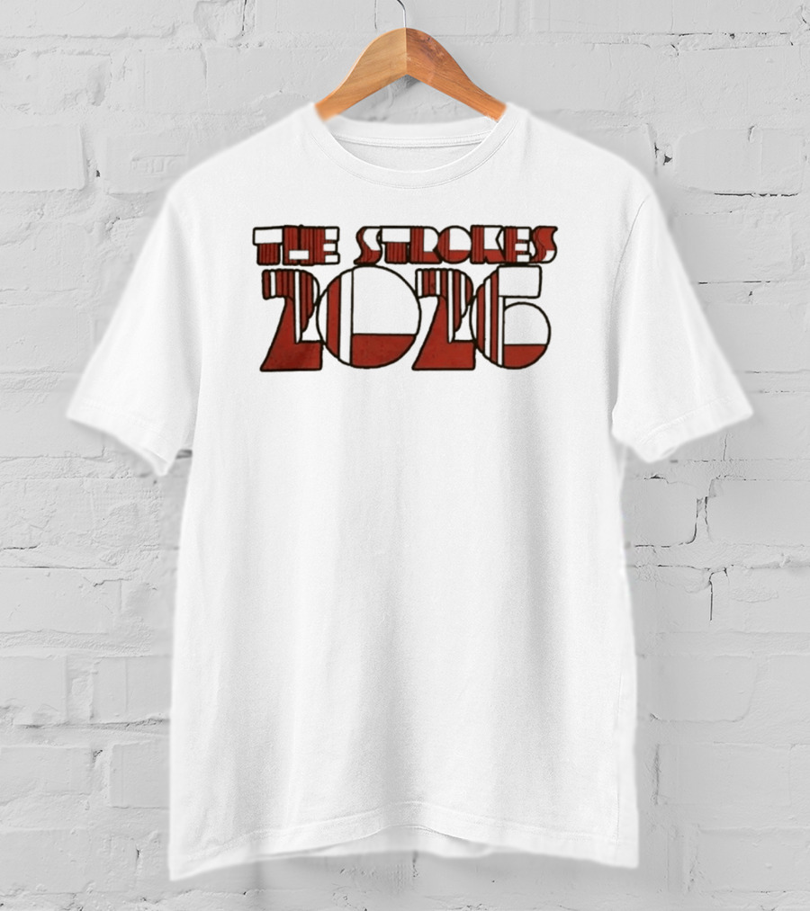 The Strokes 2026 Tour Vintage Red T-Shirt