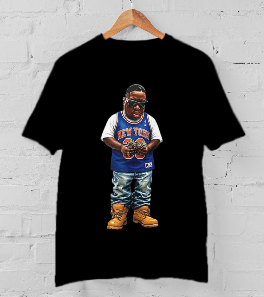 Biggie Notorious B.I.G. New York Knicks NBA Basketball Fashion T-Shirt