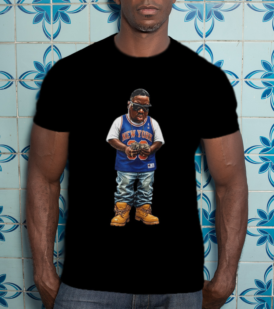 Biggie Notorious B.I.G. New York Knicks NBA Basketball Fashion T-Shirt